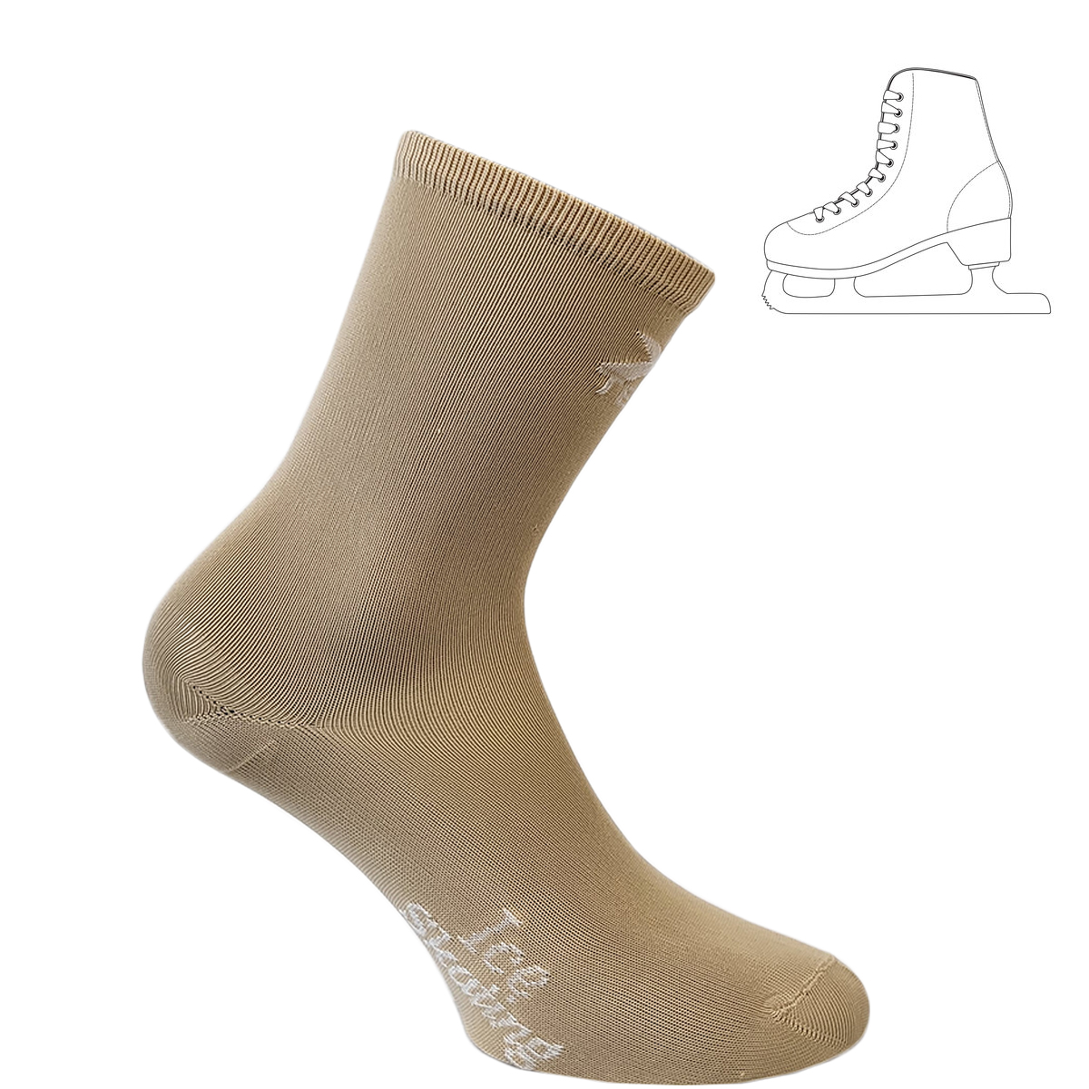 Носки для фигурного катания X-Tech X-Pro (бежевые) ⋆ Cascada Sport